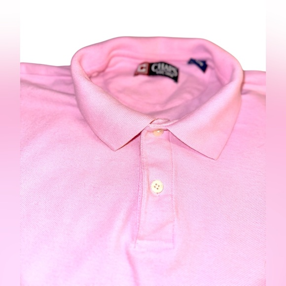 Chaps Light Pink Polo Short Sleeve Button Up Mens Shirt Large - Picture 11 of 15